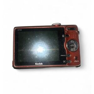 Kodak EasyShare M763 Digital Camera 7.2MP 3x Optical Zoom Orange Untested As Is